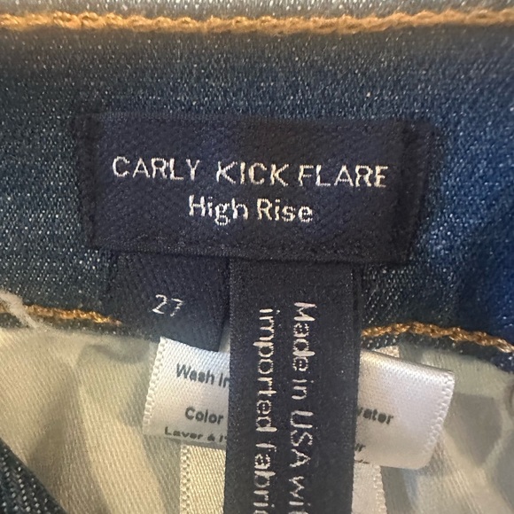 Veronica Beard Jeans "Carly" high rise kick flare jeans in bright blue - Picture 7 of 8